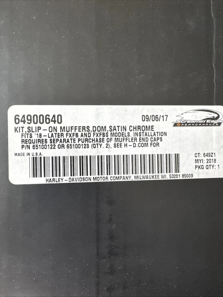 Silenciadores de escape Harley-Davidson Fat Bob 114 107 FXSB/FXSBS Screamin Eagle 18-23 Foto 3 de 4
