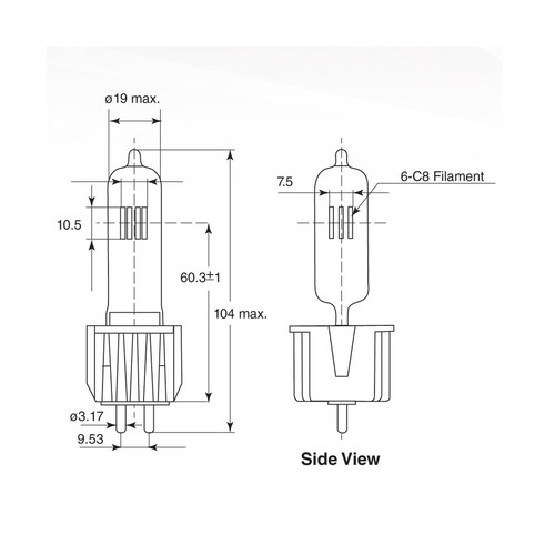 USHIO HPL 575w /120X Long Life halogen bulb (12 pcs) - 第 4/4 張圖片