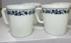 Vintage Milk Glass Pyrex D-Handle Cups Set Of Four No. 1410