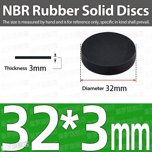 NBR Rubber Solid Discs Flat Round Pad Sealing Non-Slip Cushioning Dia 5mm-150mm - Bild 112 von 266