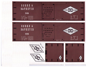 Z scale Gorre & Daphetid 36' boxcar printed cardstock sides