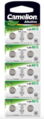 Camelion AG13 LR44 Battery 10 pack