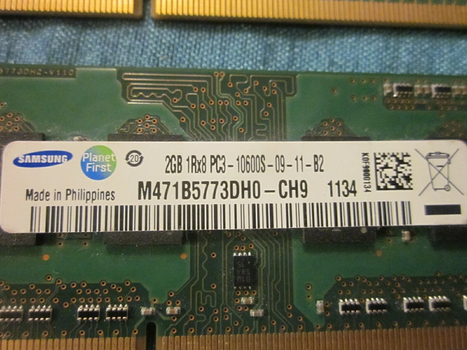 SAMSUNG 2X 2GB = 4GB PC3 10600S Laptop Memory RAM M471B5773DH0-CH9 - Image 3 of 4