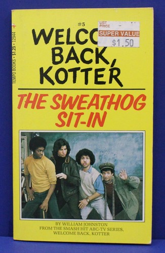 Welcome Back Kotter The Sweathog Sit-in Paperback 1977 Exc NOS Unread - Picture 1 of 4