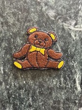 Teddy Bear Cute PATCH Iron On Vtg 80s 90s Applique 2  Brown