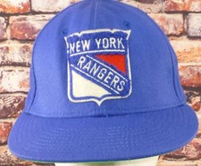 VTG NHL New York Rangers Blue Snapback Hat By American Needle