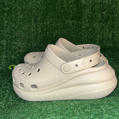 Crocs Classic Crush Platform Clogs Bone Color Unisex M7/W9 NEW