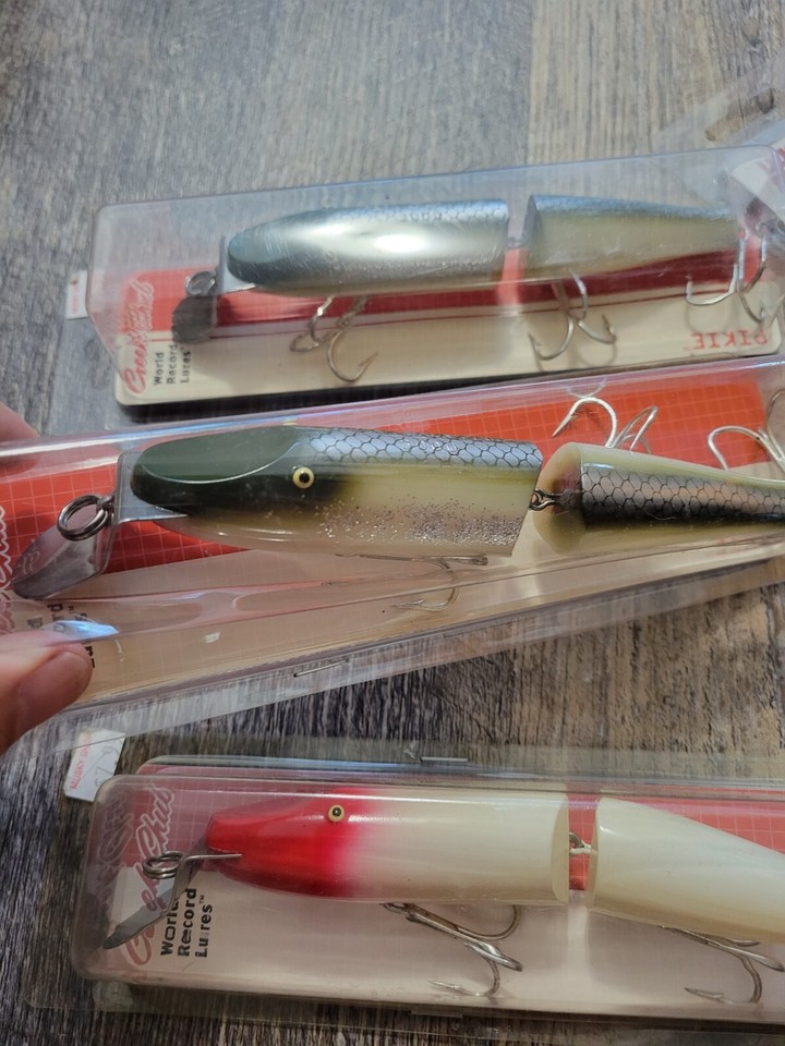 New Lot of (5) Pike Muskie Fishing Lures / Spoons Creek Chub PIKIE