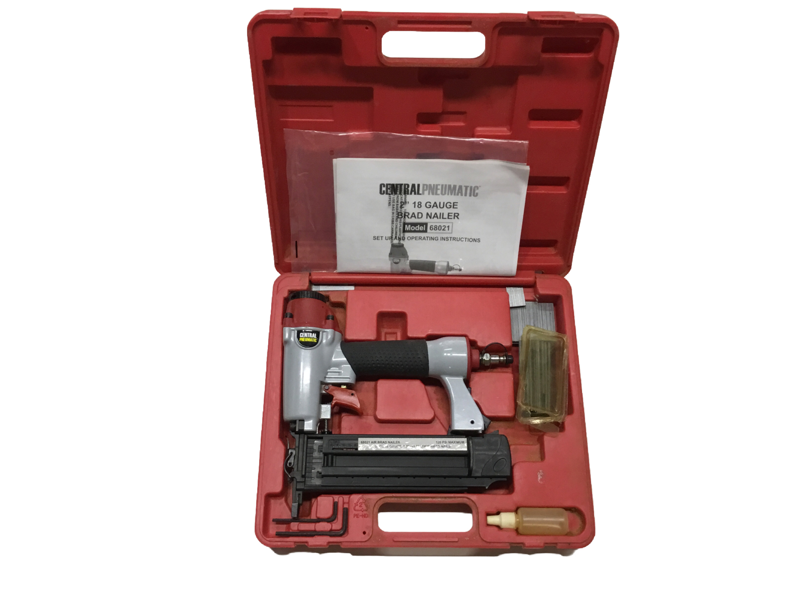 Central Pneumatic 18Gauge Air Brad Nailer Stapler 3/8" 2" Model