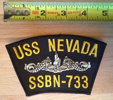 USS NEVADA SSBN-733 EMBROIDERED PATCH Navy Military Submarine Crew