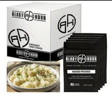 1 CASE—-READY HOUR —MASHED POTATOES —5 Pouches 40 servings— emergency camping
