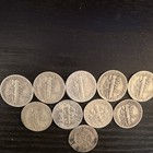 Lot Of 10 US 10C Dimes Mixed Lot 1888-1960 90% Silver Business Strike S Mint — photo 7