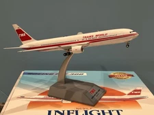Inflight 200 1/200 Trans World TWA 767-300 Twin Stripe Diecast Airplane NEW