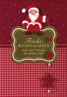 Weihnachten GlüCkwunschkarte Mit Umschlag Weihnachtsmann Mit Sternen An Draht
