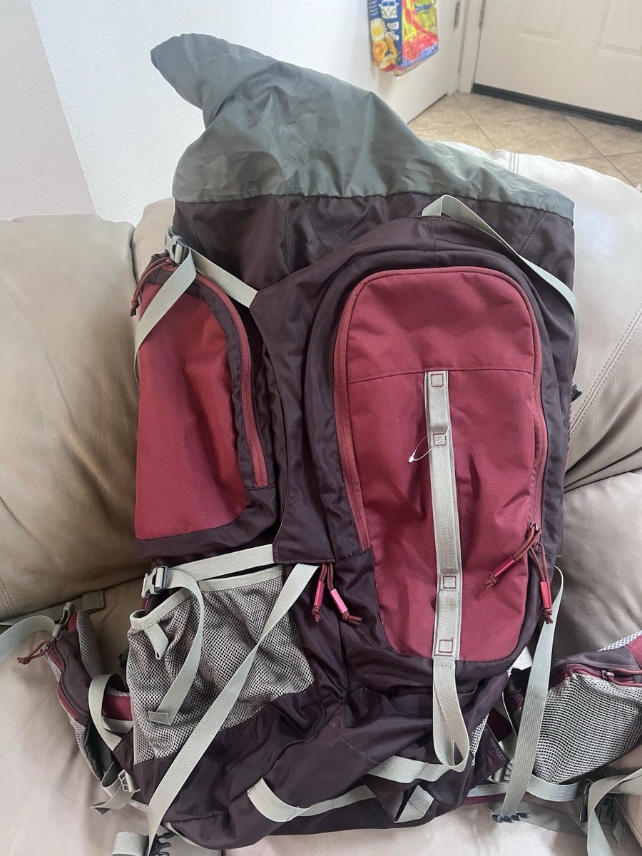 french connection janice mini backpack Frances Nylon Double Break Backpack - 7-16-2026 Signature red leather edging Color:Via Black
