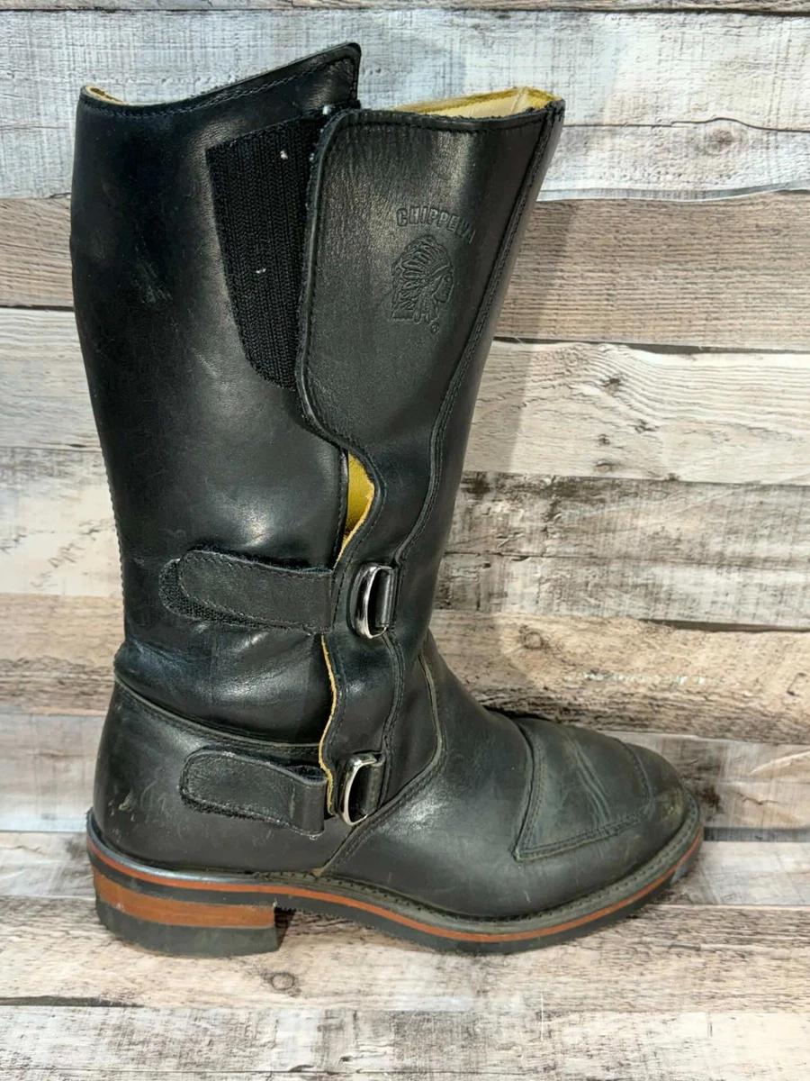 NEW! ?? Chippewa USA 27862 Black Leather Motorcycle Rally Boots 7.5 Chippewa Style # 27862 Odessa Rally Motorcycle Boots 8.5  main image 2