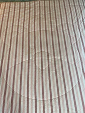 erbey (2) comforters childs room girls Full/Twin pink /Wht striped Thinsalate