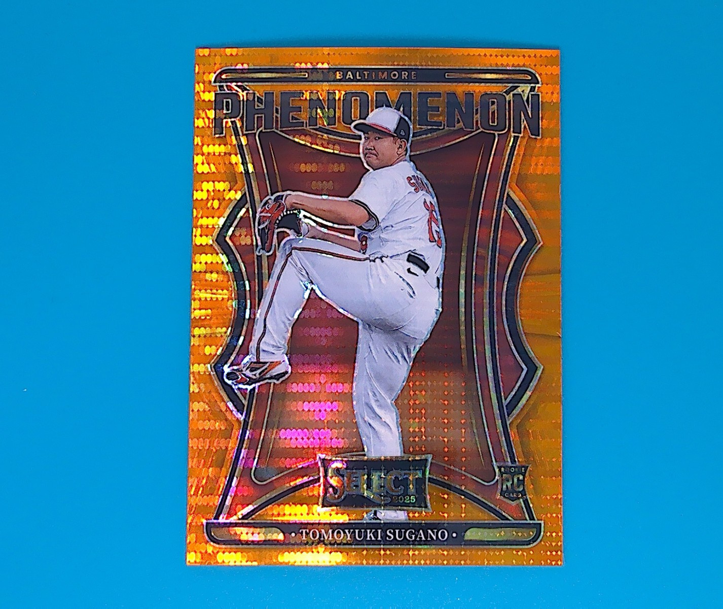 2025 Panini Select - Tomoyuki Sugano #22 (RC) Phenomenon Orange Pulsar 03/15