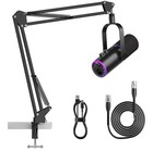 PUPGSIS USB/XLR Dynamic Microphone Boom Arm Bundle Ships from USA — photo 1