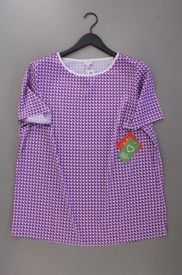 VA Milano Kurzarmbluse Classic Bluse für Damen Gr. 44, XL geometrisches Muster