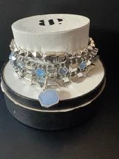Bomb Party Bracelet Summer Stack, RBP7208 Ocean Eyes, Genuine Sodalite 