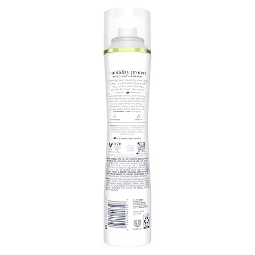 Spray para el cabello Dove Humidity Protect Micro Mist paquete de 6 sujeción flexible 5,5 OZ Foto 2 de 4