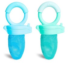 Munchkin Baby Fresh Food and Fruit Mesh Feeder 2-Pack Coral/Purple Teether