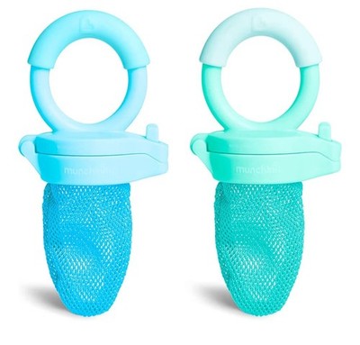Munchkin Baby Fresh Food and Fruit Mesh Feeder 2-Pack Coral/Purple Teether