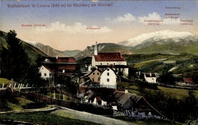 Ak St Corona am Wechsel in Niederösterreich, Blick auf den... - 5026524