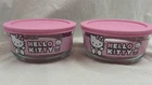 2 Hello Kitty Pyrex 4-Cup Round Glass Storage with Lid Sanrio Ltd Edition