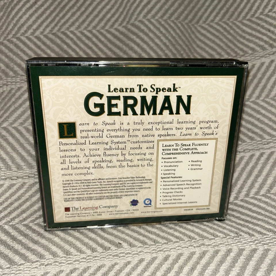 Learn to Speak German The Complete Interactive Learning Solution Version 8.0 '99 - Image 2 of 4