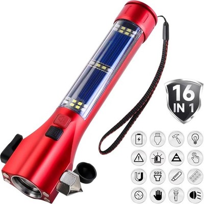 Flashlights for Emergencies, Window Breaker Seatbelt Cutter Multifunction Red