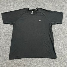 Adidas T-Shirt Mens XL Black Climalite Cotton Performance Essentials Tee