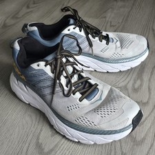 Hoka One One Clifton 6 Shoes Gray Blue Running Max Cushion Road Men  s size 9