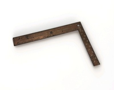 Vintage Nicholls Tools Ottumwa Iowa Copper Clad 12  X 8  Framing Square USA 