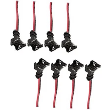 Fuel Injector Connector, Waterproof Shell + Copper Core Plug, 8 PCS Black