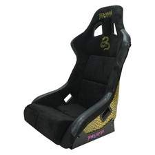 Racing Seat Prisma Series Fiberglass Full Bucket Pvc Vegan Black Suede Racing Racing Seat Prisma Series Fiberglass Full Bucket Pvc Vegan Black Suede Racing