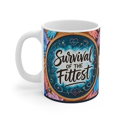 Nursing Survival of the Fittest Mug 11oz | Funny Nurse Coffee