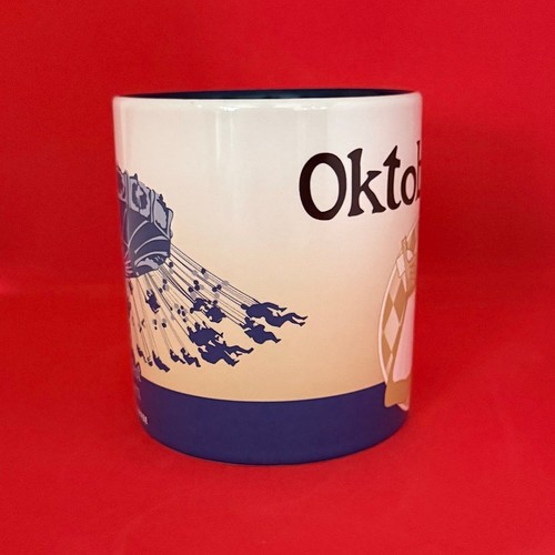Starbucks Oktoberfest Munchen Coffee Mug Global Icon 2015 Tan Blue EUC 16 Oz. - 第 4/9 張圖片