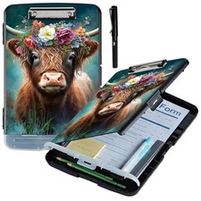Clipboard with Storage,Plastic Storage Clipboard with Low Profile Clip,Heavy ...