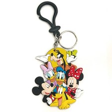 Disney Mickey and Friends Keychain Minnie Mouse Pluto Goofy Daisy Donald Rubber