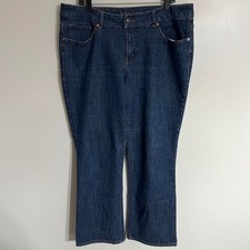 Faded Glory Womens Bootcut Jeans Dark Wash Stretch Denim Size 18 Plus Size