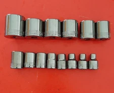 New Craftsman OVERDRIVE 3/8" Drive SAE 14pc Shallow Socket Set 1/4" to 1" 6pt