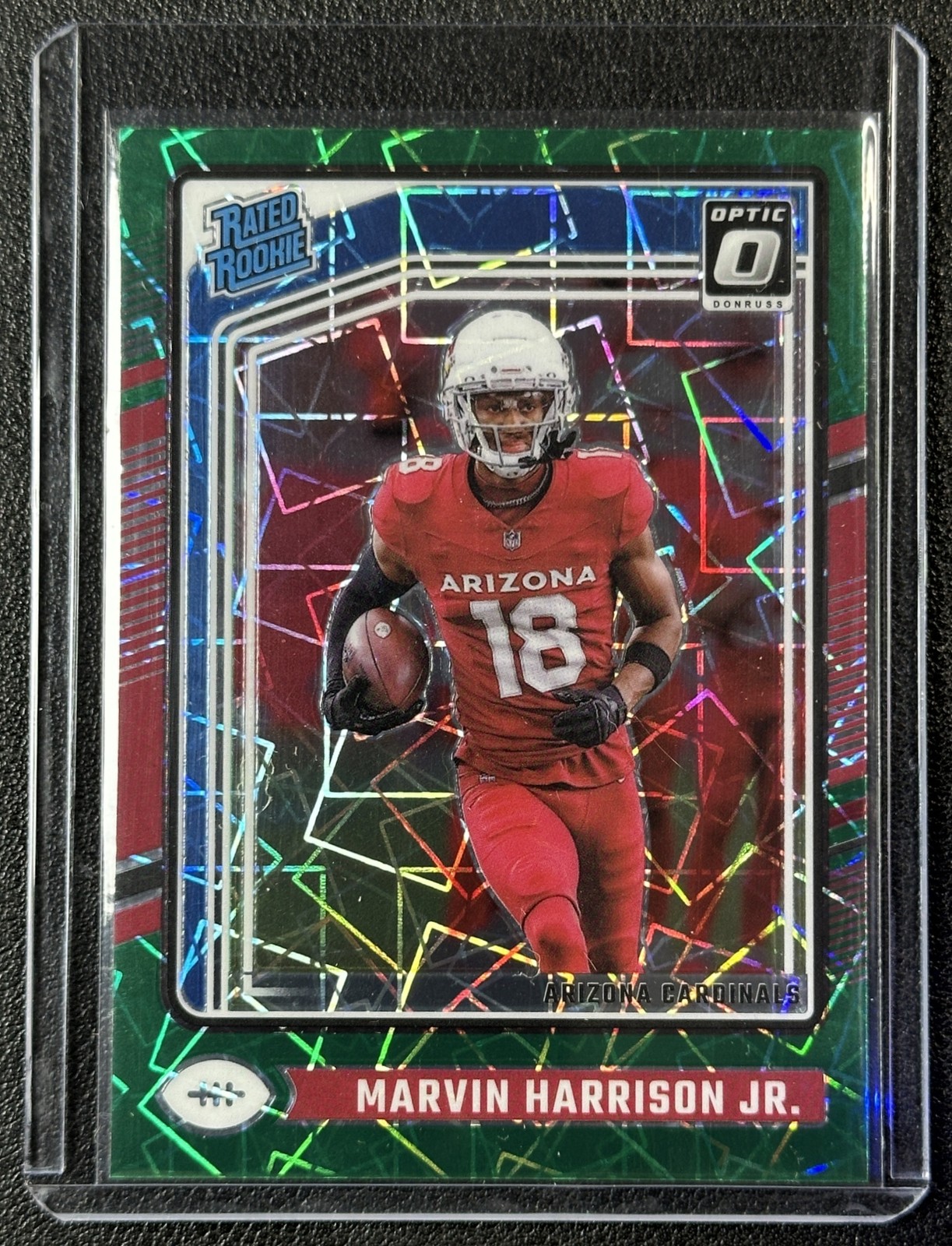 MARVIN HARRISON JR. 2024 PANINI DONRUSS OPTIC #276 GREEN VELOCITY RATED ROOKIE