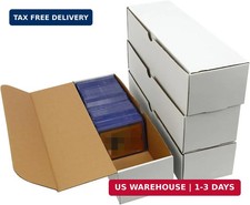 4-Pack 3200-Count Trading/Gaming Card Box - Fits Toploaders Sports Cards - H