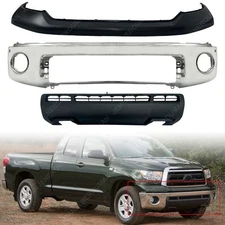 Front Steel Bumper Face Bar Kit Upper Lower Valance For 2007-2013 Toyota Tundra
