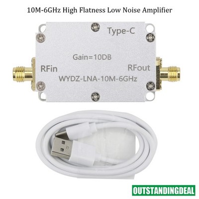 10M-6GHz High Flatness Low Noise Amplifier   10DB RF Signal Driving Receiver, *y