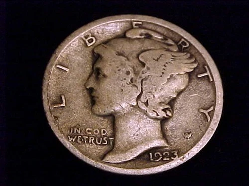 1923-S  Mercury Dime, Good  grade