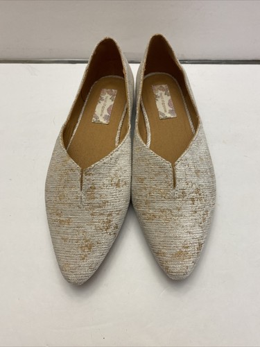 Band of Gypsies Jasmine Distressed Chenille White Flat Size 8 NWOB $ 198 - Picture 8 of 9