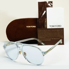 Tom Ford Sunglasses Bertrand Light Blue Oversized Pilot FT1061 TF 1061 84V
